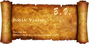 Bobik Vivien névjegykártya